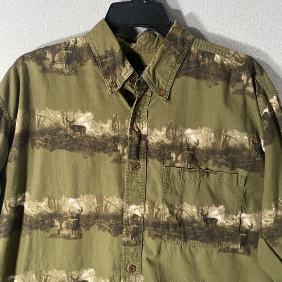 Outdoor Life Deer Hunting Outdoor Button Down Long Sleeve Shirt Mens Medium - Picture 2 of 7
